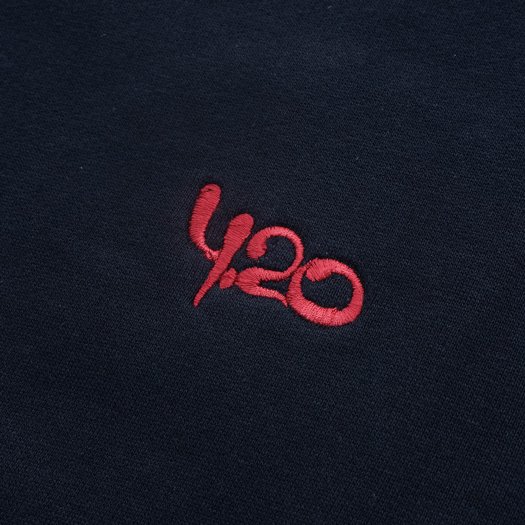 4.20 Sweater Maroon Logo Embro Navy 330gsm Fleece