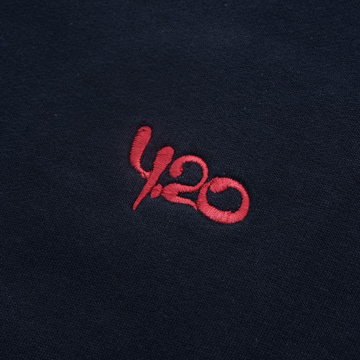 4.20 Sweater Maroon Logo Embro Navy 330gsm Fleece