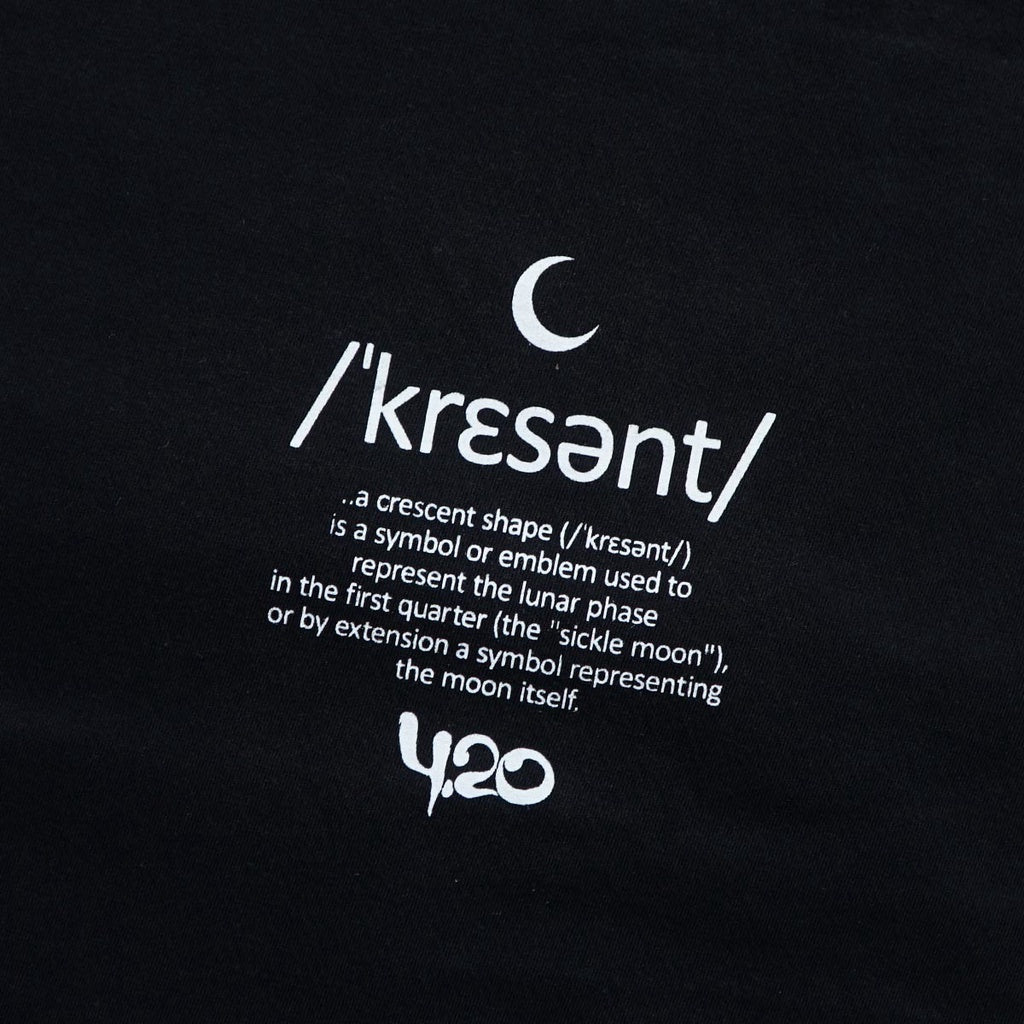 4.20 T-Shirt Crescent Moon Black 24s Cotton