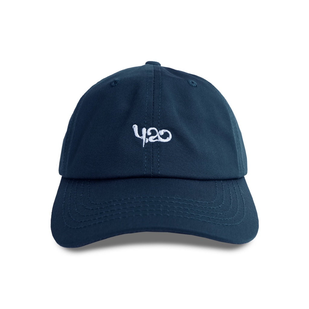 4.20 Hat White Mini Logo Navy