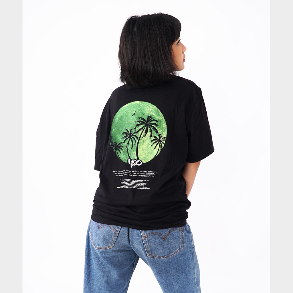 4.20 T-Shirt Moon Green Black
