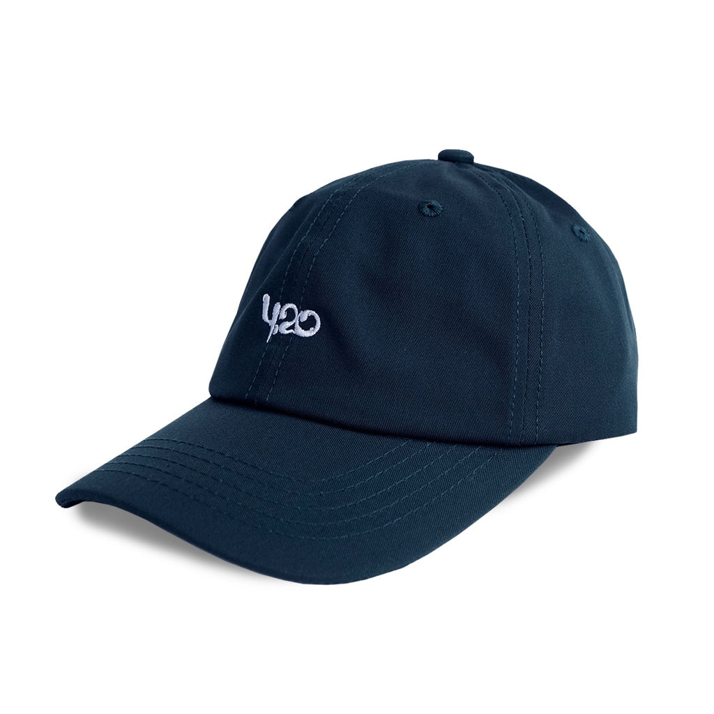 4.20 Hat White Mini Logo Navy