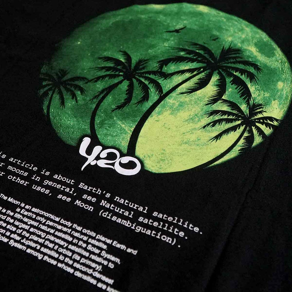 4.20 T-Shirt Moon Green Black