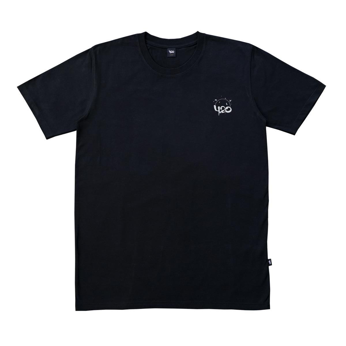 4.20 T-Shirt Moon Green Black