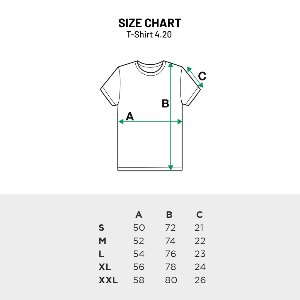 4.20 T-Shirt Combi Enjoy White 24s Cotton