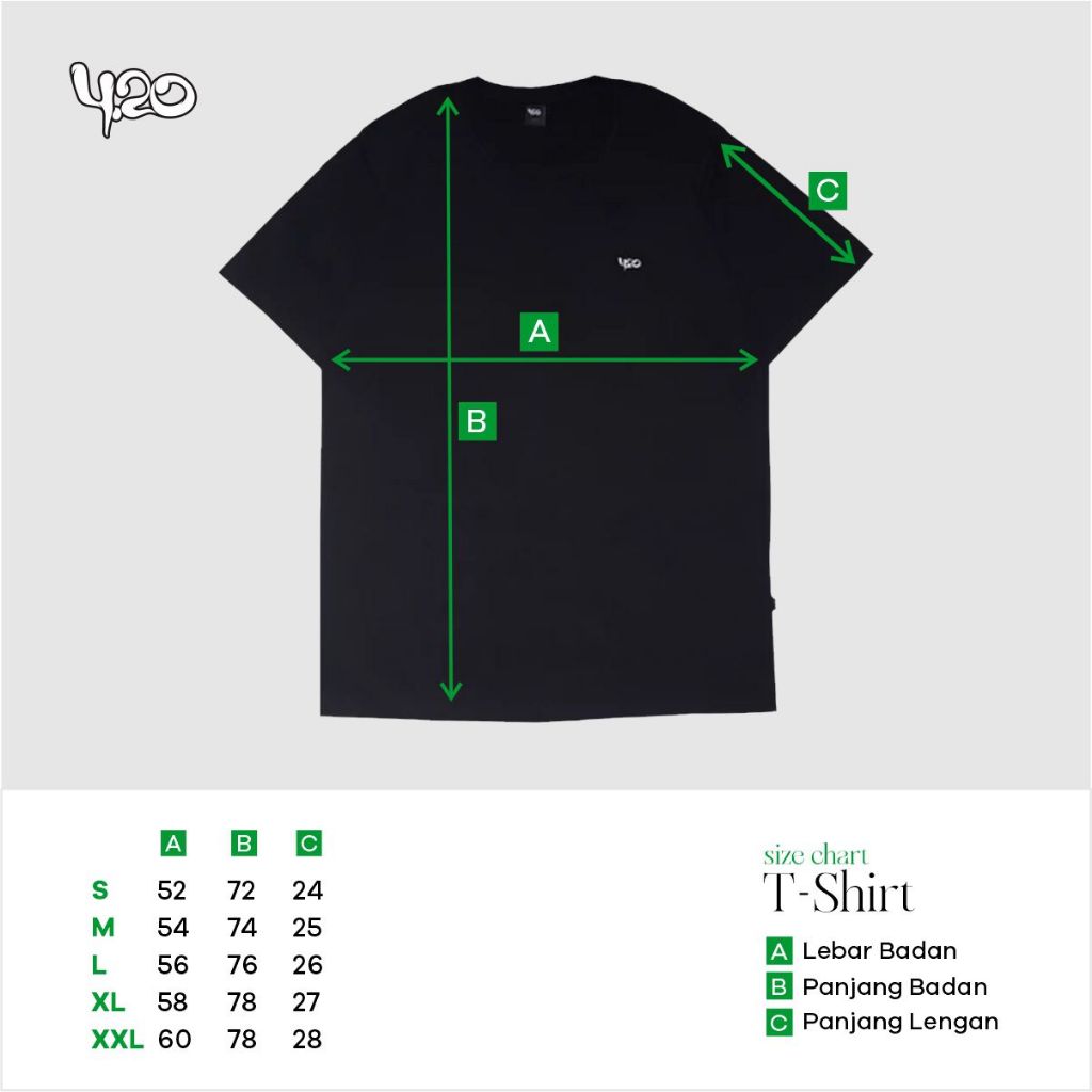 4.20 T-Shirt Moon Green Black