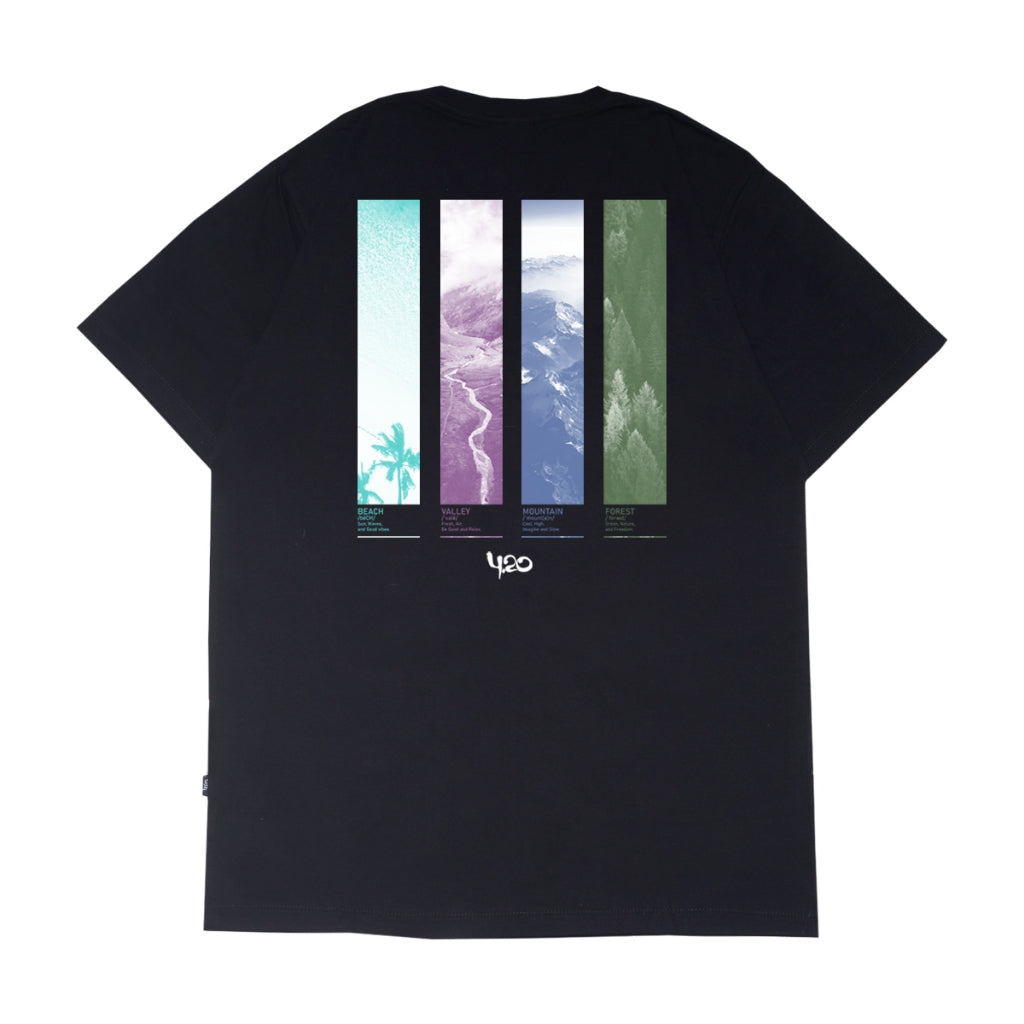 4.20 T-Shirt Pria Places Black