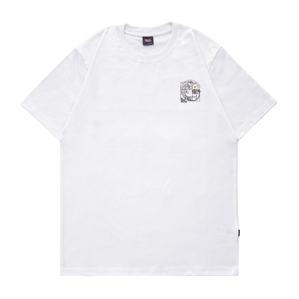 4.20 T-Shirt Golden Sea Action White 24s Cotton