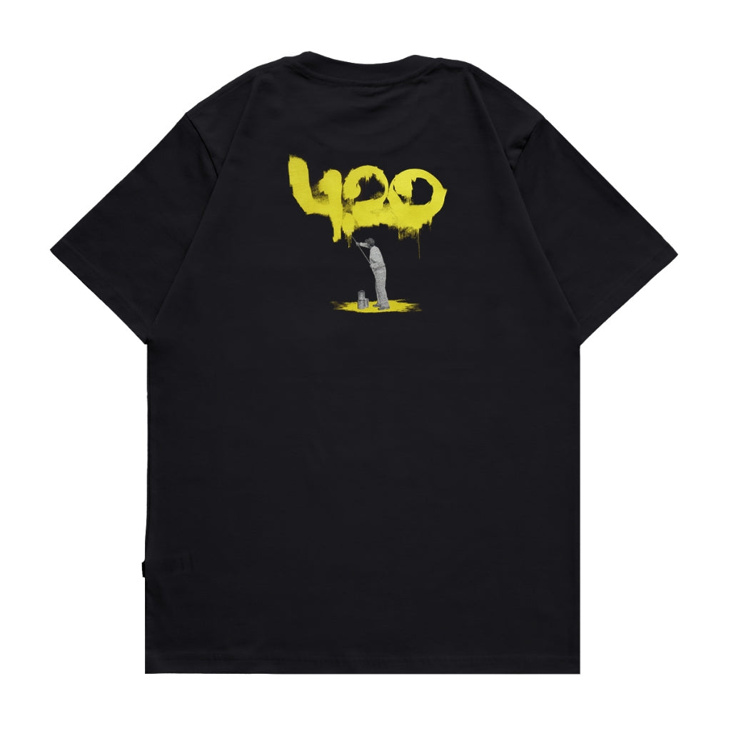 4.20 T-Shirt Tagging Black 24s Cotton