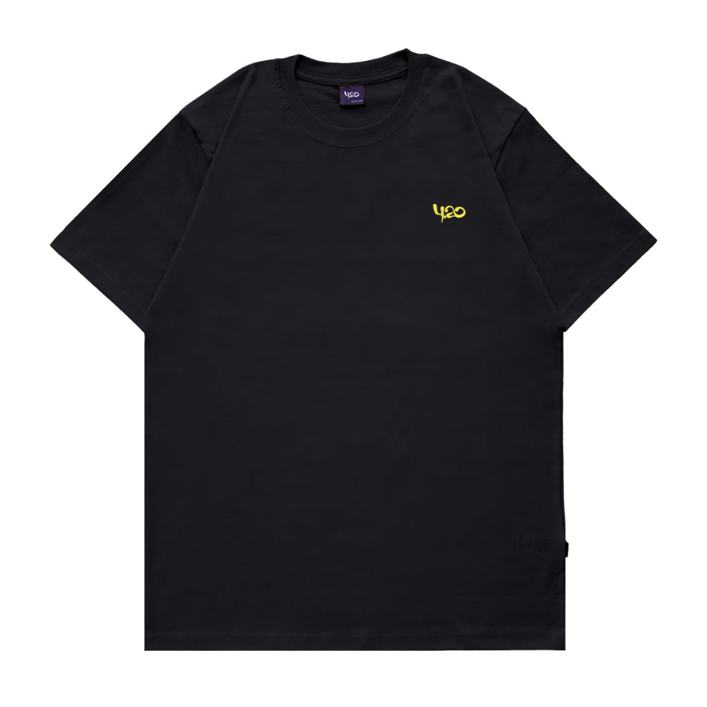 4.20 T-Shirt Tagging Black 24s Cotton
