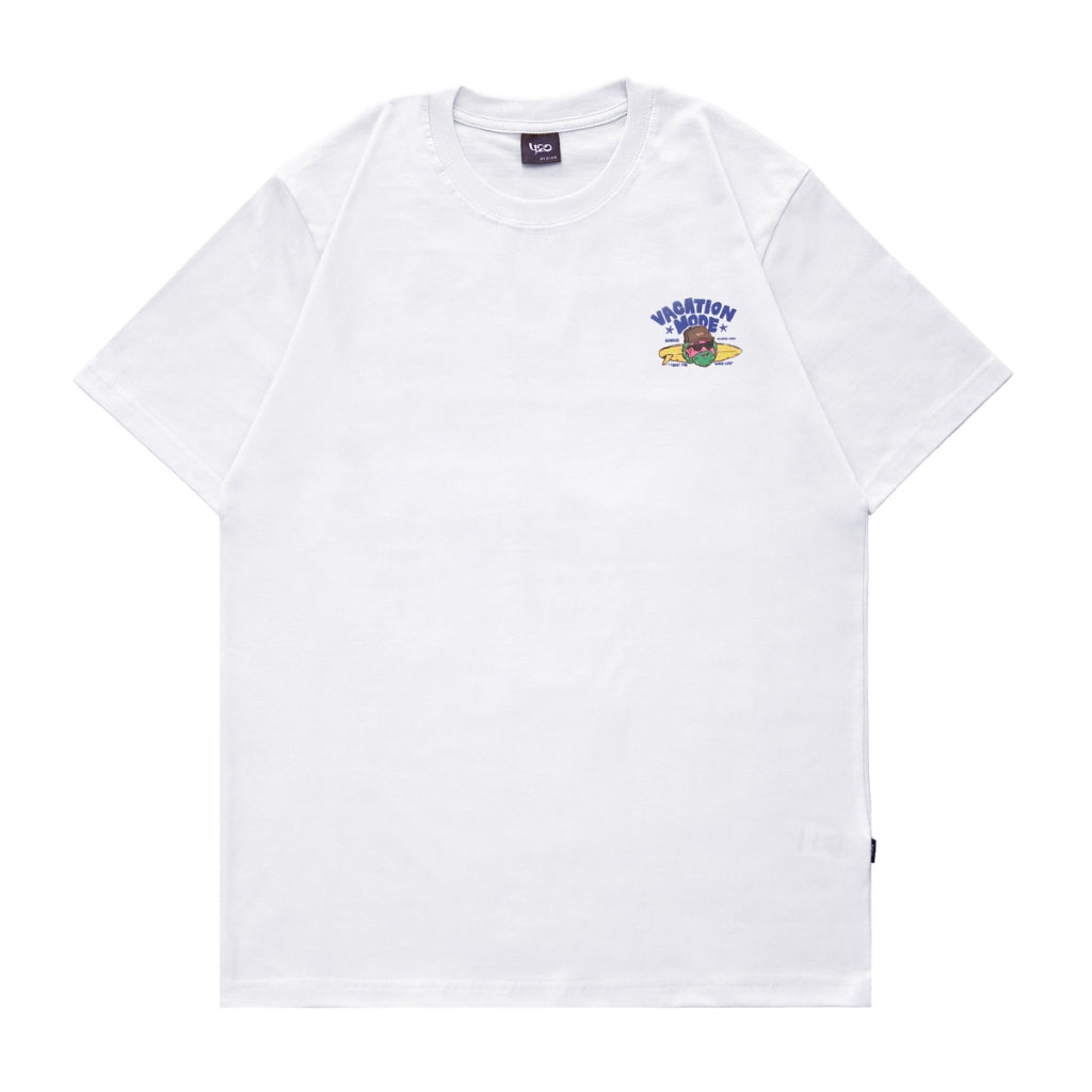 4.20 T-Shirt Beardie Vacation Mode White 24s Cotton