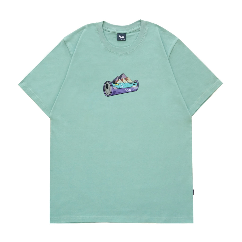 4.20 T-Shirt Landscape Diorama Feldspar Green 24s Cotton