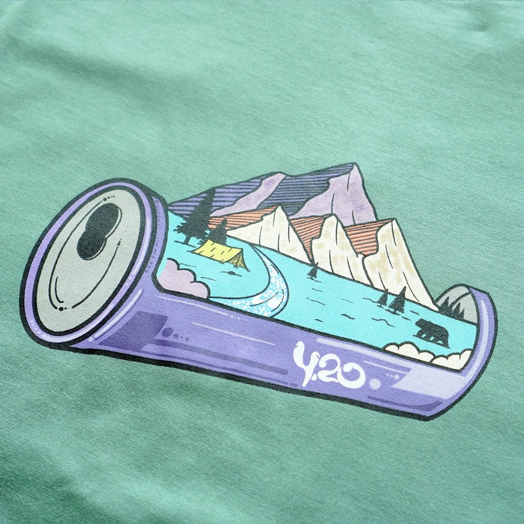 4.20 T-Shirt Landscape Diorama Feldspar Green 24s Cotton