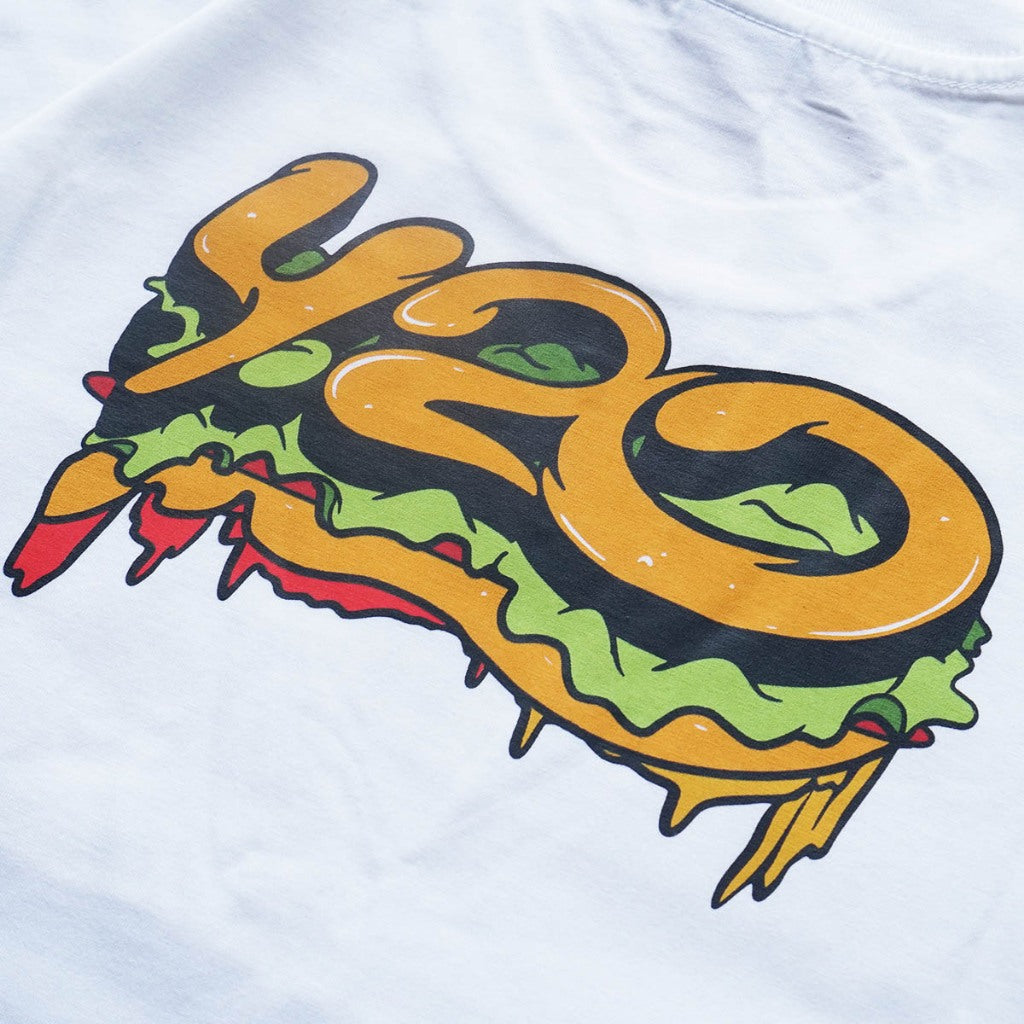 4.20 T-Shirt Burger Goes Hard White 24s Cotton