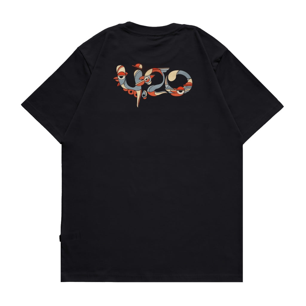 4.20 T-Shirt Huichol Rooster Black 24s Cotton