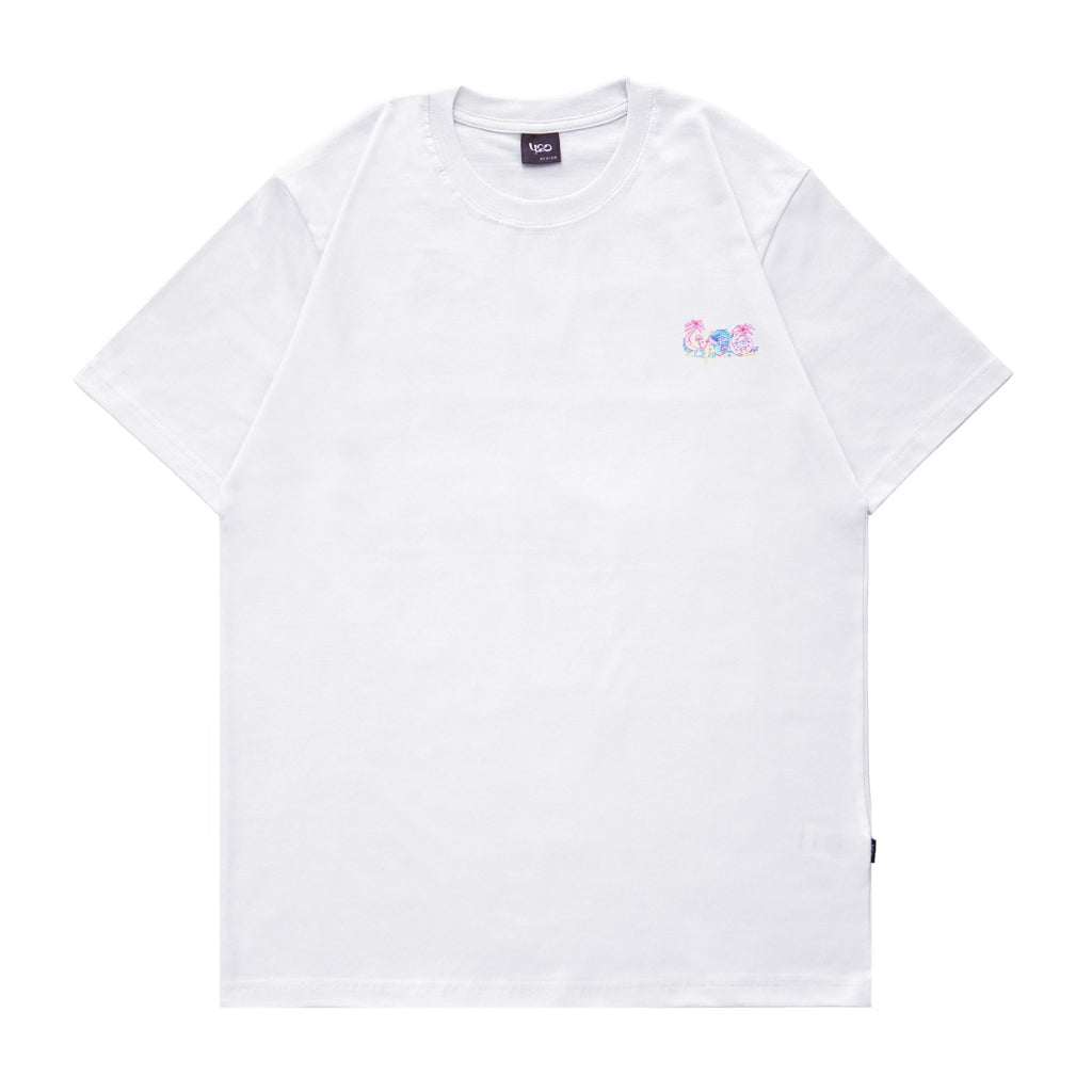 4.20 T-Shirt Popline Jellyfish White 24s Cotton