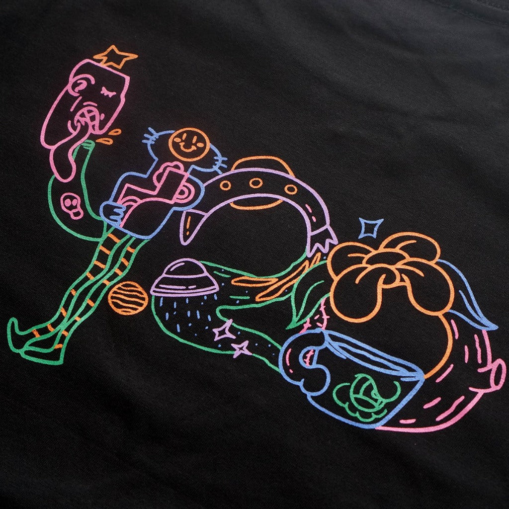 4.20 T-Shirt Popline Surrealism Black 24s Cotton