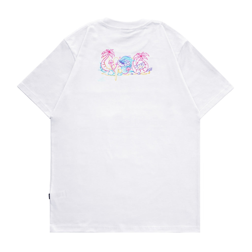 4.20 T-Shirt Popline Jellyfish White 24s Cotton