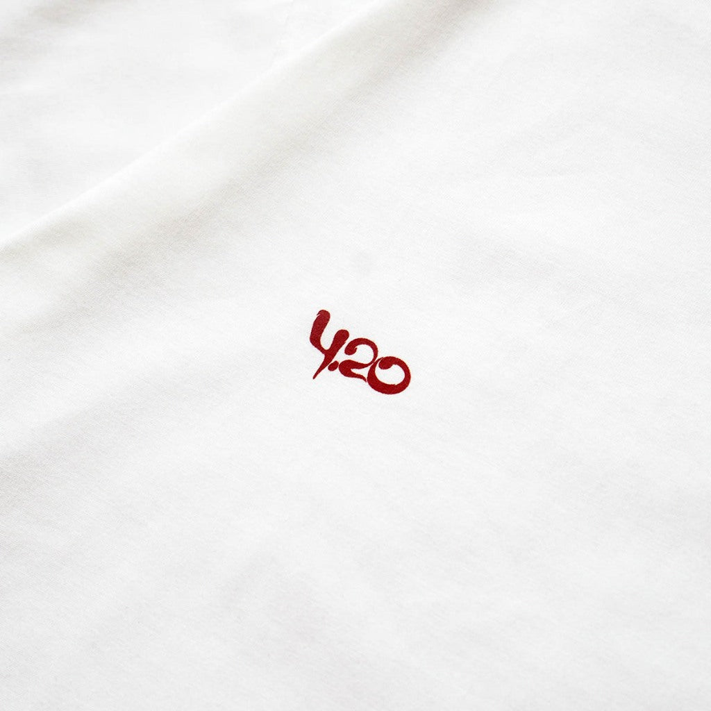 4.20 T-Shirt Holy Crew Ringer Tee Red White 24s Cotton