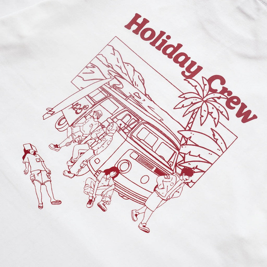 4.20 T-Shirt Holy Crew Ringer Tee Red White 24s Cotton