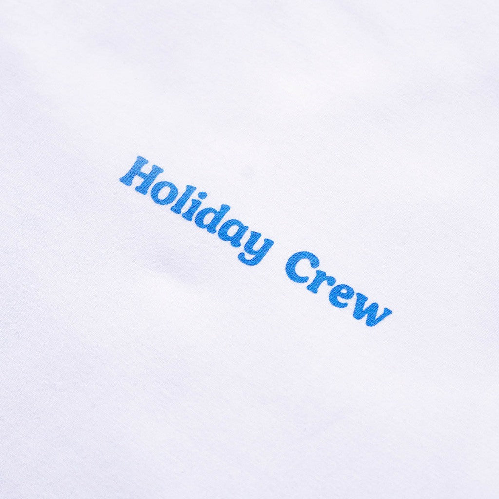 4.20 T-Shirt Holiday Crew Ringer Tee Blue White 24s Cotton