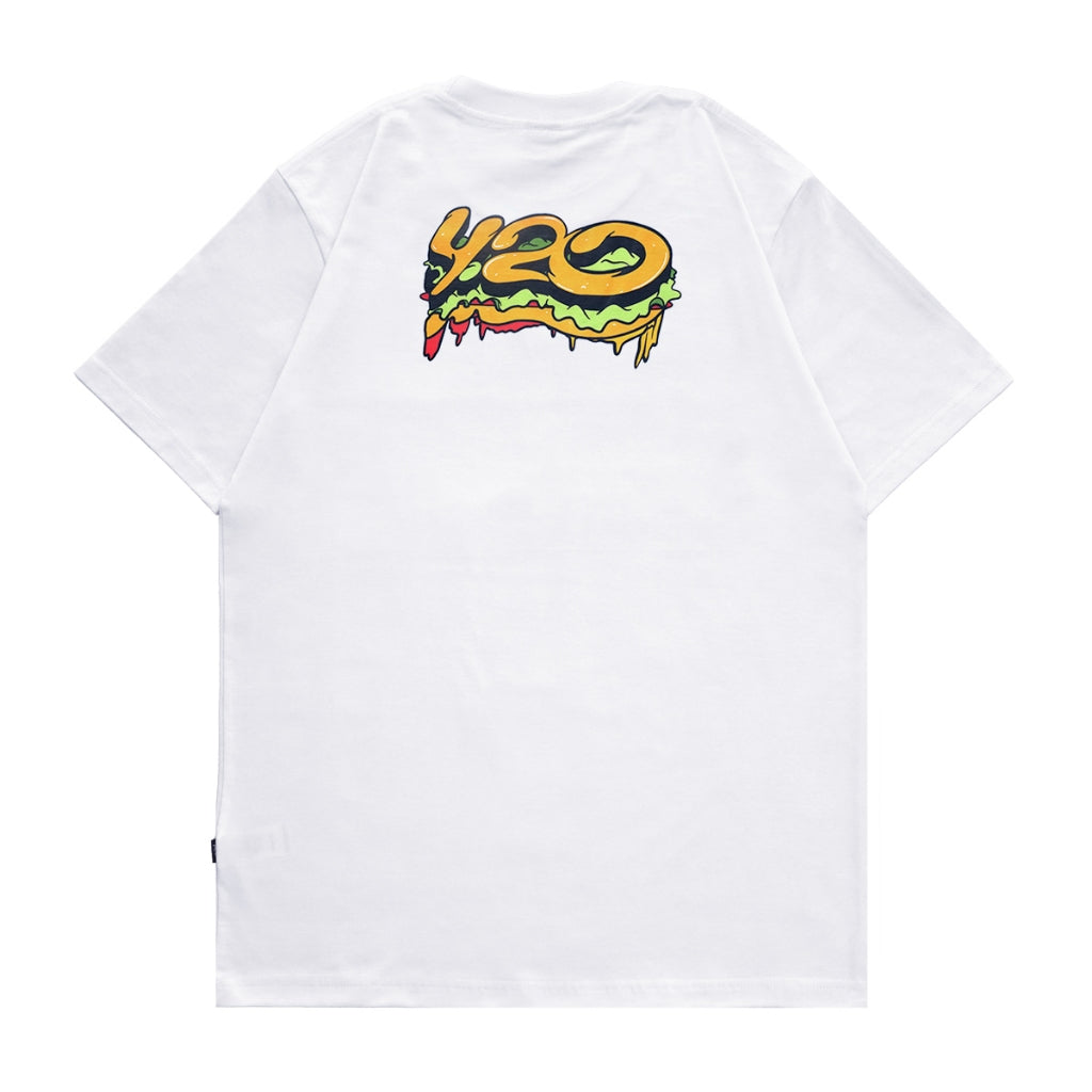 4.20 T-Shirt Burger Goes Hard White 24s Cotton