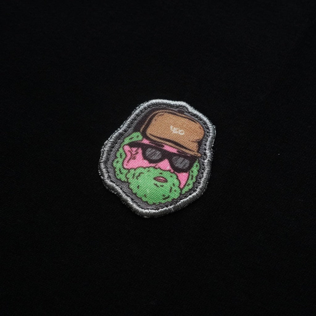 4.20 T-Shirt Beardie McWave Patch Black 24s Cotton