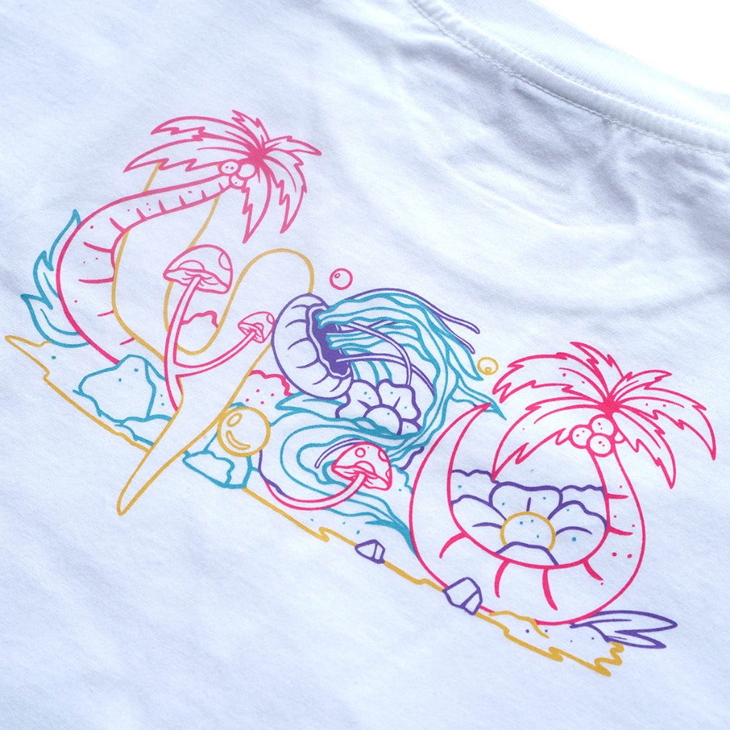 4.20 T-Shirt Popline Jellyfish White 24s Cotton
