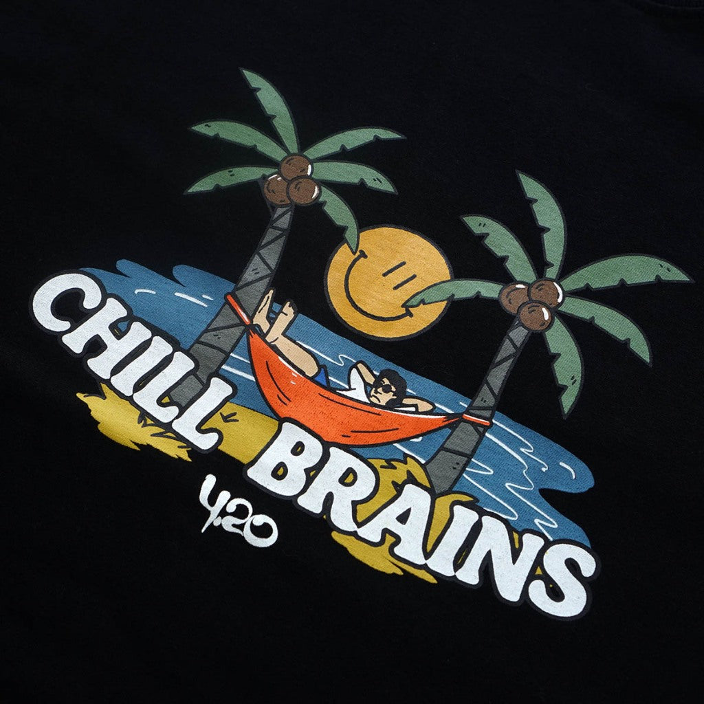 4.20 T-Shirt Chill Brains Black 24s Cotton