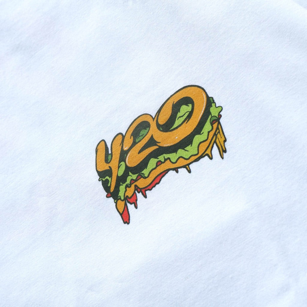 4.20 T-Shirt Burger Goes Hard White 24s Cotton