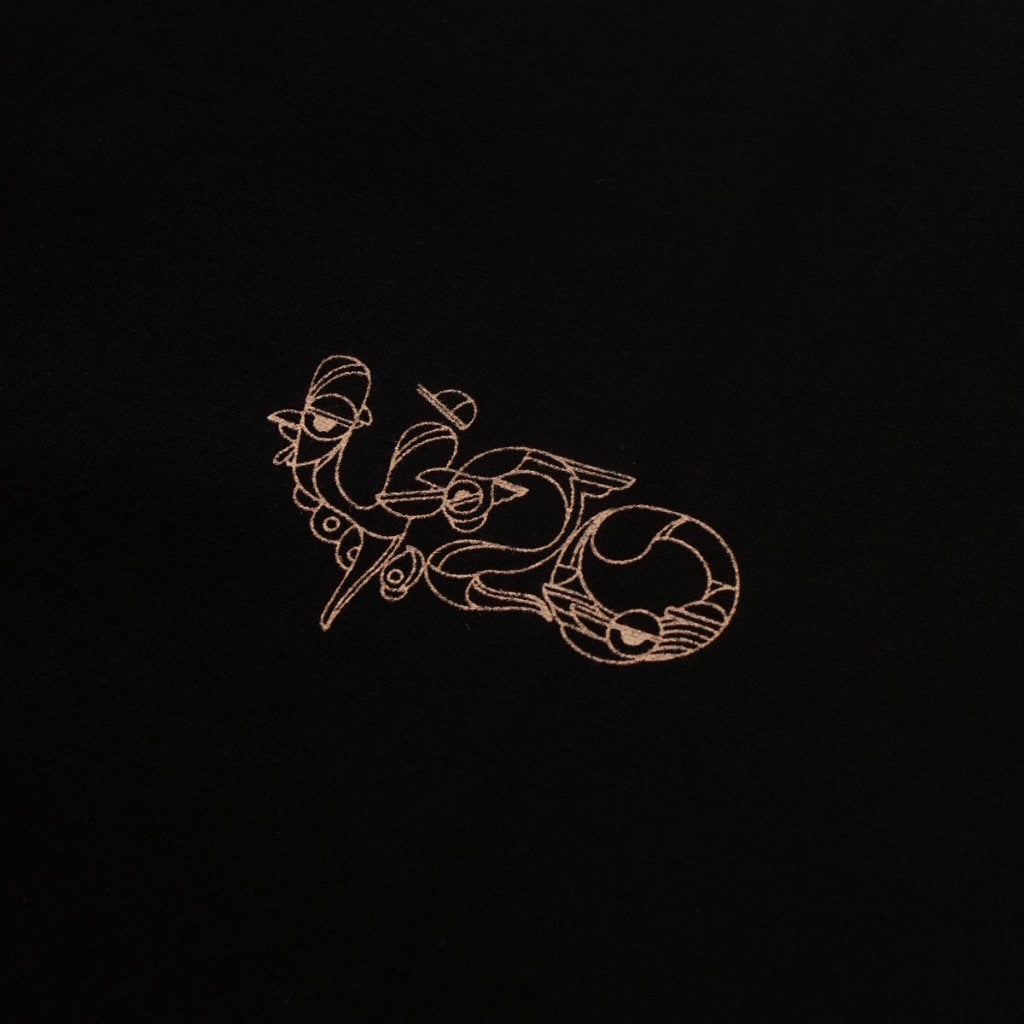 4.20 T-Shirt Huichol Rooster Black 24s Cotton
