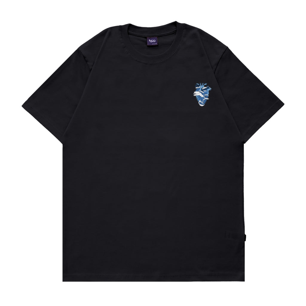 4.20 T-Shirt Heart Of Sea Black 24s Cotton