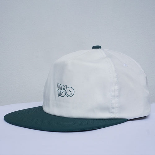 4.20 Hat Smillo Drift White Green Twill Cotton