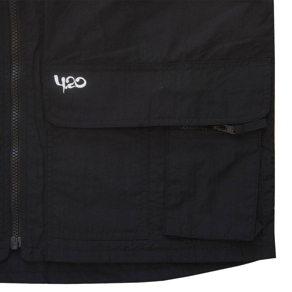 4.20 Vest Mono Tone Black Dusky Crinkle