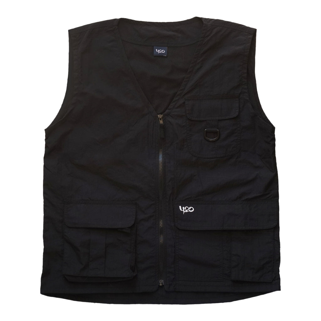 4.20 Vest Mono Tone Black Dusky Crinkle