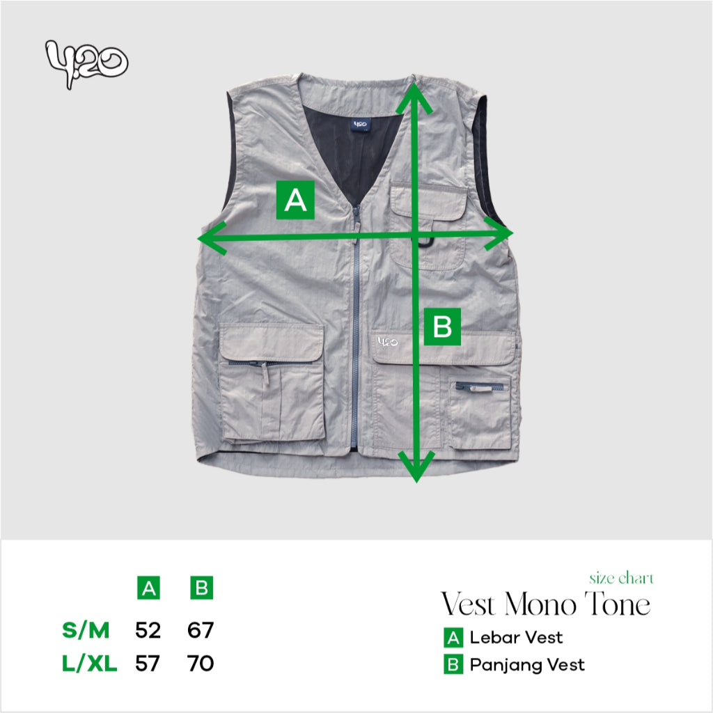 4.20 Vest Mono Tone Black Dusky Crinkle