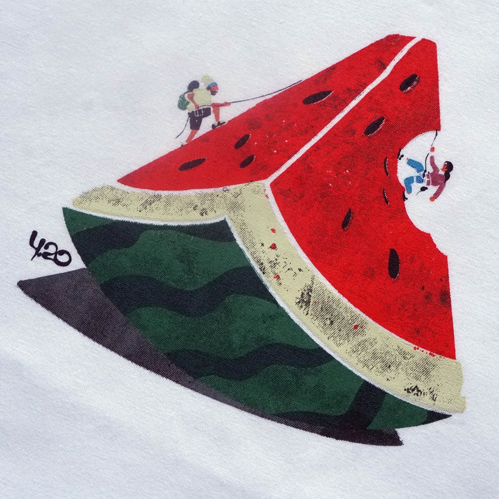 4.20 T-Shirt Climb Watermelon White 24s Cotton